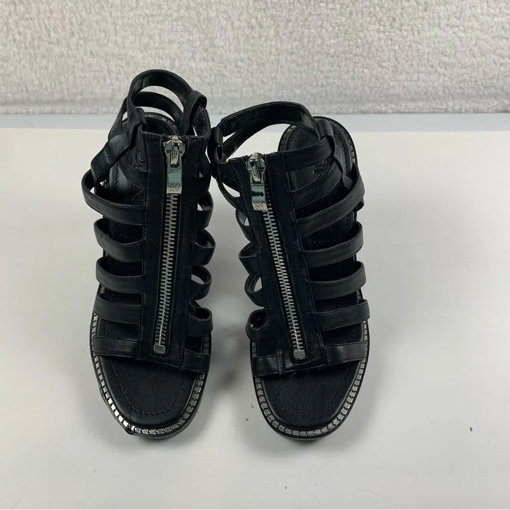 Women's DKNY Ralina‎ Caged Strappy High Heel Sandals Black shoes 8.5 NWOB 7311